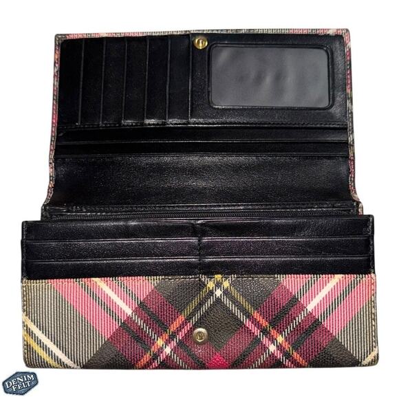 Vivienne Westwood Derby Tartan Continental Long Flap Wallet – Multicolor Plaid - Picture 8 of 13